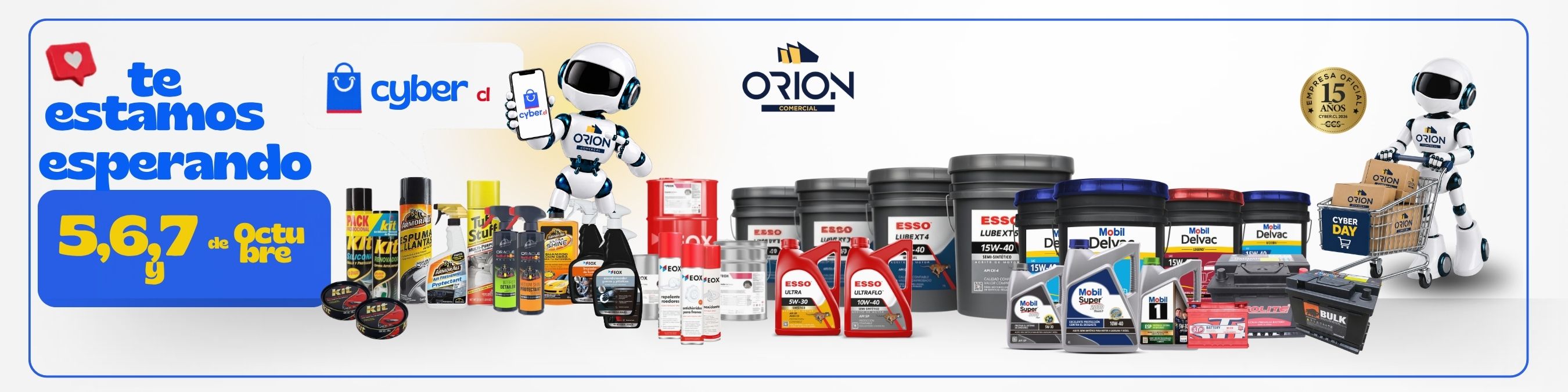 Cyber Monday Comercial Orion — Te estamos esperando, 5, 6 y 7 de octubre